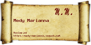 Medy Marianna névjegykártya